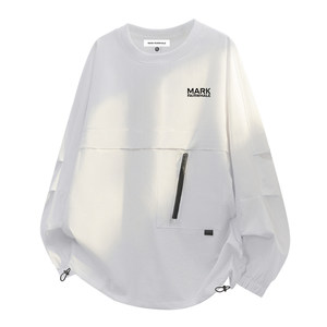 
Mark Huafei zipper design round neck sweatshirt for men 2026 new casual inner wear men's American jacket