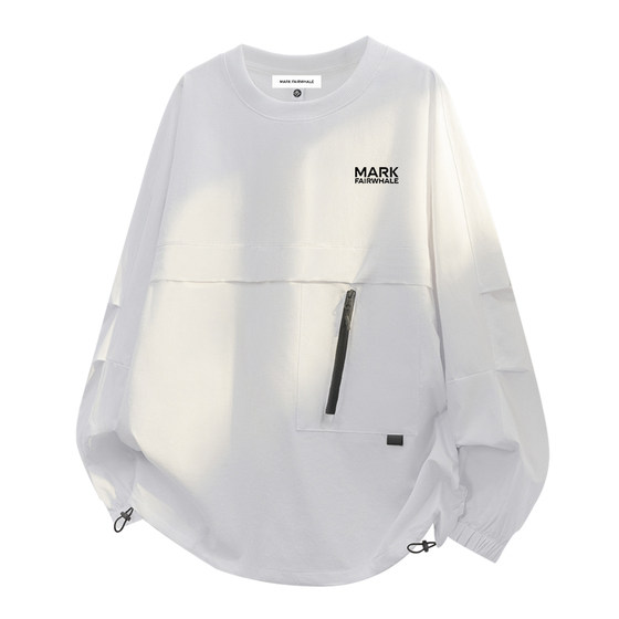 
Mark Huafei zipper design round neck sweatshirt for men 2026 new casual inner wear men's American jacket