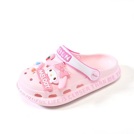 
Children's Slippers Girls' Croc Shoes Summer New Cartoon Cute Indoor Non-Slip Soft Sole Girls Baby Kindergarten