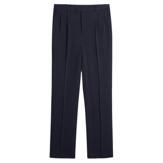 Playboy new autumn new loose double folds pants men middle age plus fertilizer increase trousers high waist deep crotch suit pants
