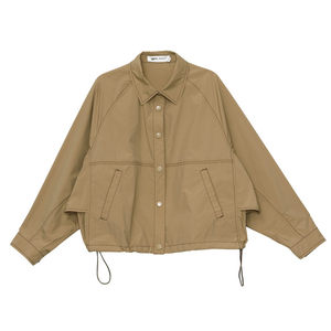 
MOVEUP Magic Walk 2026 Spring New Style.FUN Series Dislocation Hollow Patch Pocket Three-proof Fabric Short Jacket for Women