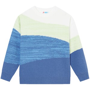 
Xtep Children's Clothing Autumn New Children's Knitted Sweater Boys' Color Blocked Sweaters Inner Threads Warm Pullover Sweaters