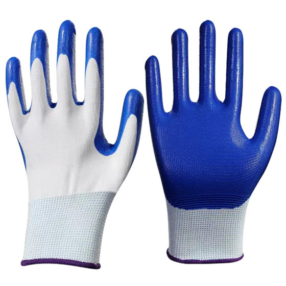 
Genuine nitrile labor protection gloves dipped in wear-resistant, non-slip, durable labor protection supplies construction site oil-resistant wholesale affordable maintenance