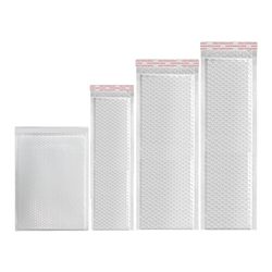 White composite pearlescent film bubble envelope bag shockproof thickened foam bubble clothing express packaging bag wholesale