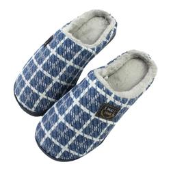 Juyun Autumn And Winter New Plaid Jacquard Knitted Home Shoes And Slippers Men's British Style Fm19212