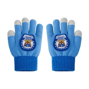 
Wangwang team children's gloves winter boys autumn and winter warm boys wool baby five-finger gloves girls playing with snow