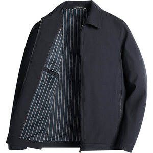 
Snow Flying Jacket Men's Dad Spring and Autumn Jacket Middle-aged and Elderly Men's Jacket Lapel Versatile Spring Top