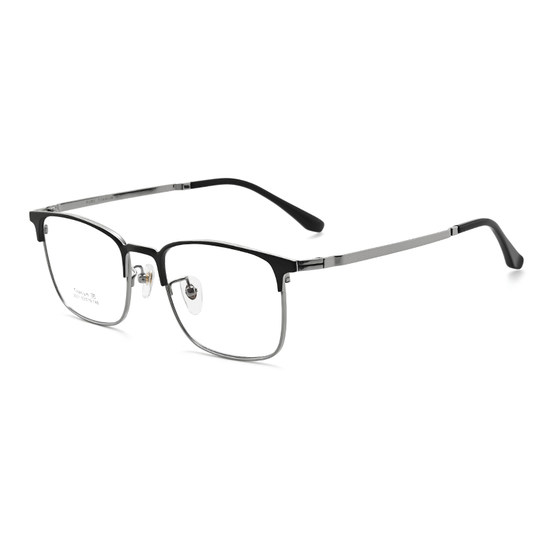 Ultra -pure titanium glasses Men's tide can be equipped with close vision, business half -frame full -titanium -eye frame mirror frame myopia
