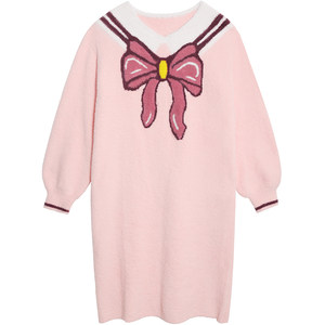 Curious Ms. Miss half -side coral velvet pajamas skirt women's winter anti -static warming can wear thick home clothing