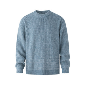 
MRCYC lazy style round neck pullover sweater for men autumn and winter loose knitted bottoming shirt Korean style commuting wear