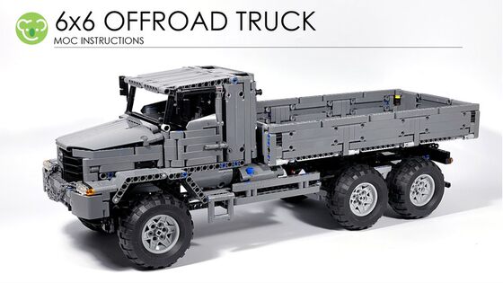 乐高科技 MOC零件包 6x6 Offroad Truck 越野 卡车 遥控模型