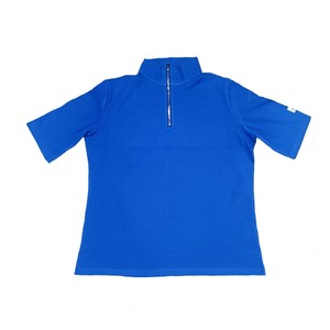 
Half-pull lapel pure cotton T-shirt for women's new summer new Korean loose casual fashionable versatile women's top