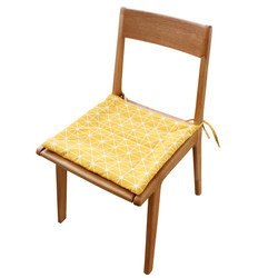 Cotton and linen thin cushion seat cushion plaid chestnut cocoon chair