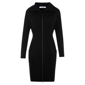 
Langzi large lapel casual waist slim a-line sweatshirt dress temperament design 2025 autumn new style