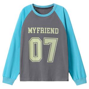 
[100% cotton] Children's T-shirt long-sleeved boys' tops early spring new boys' clothes big children's sports antibacterial