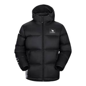 Camel down jacket for women in 2025 winter new thermal reflection warming and thickened hooded bread jacket short jacket

