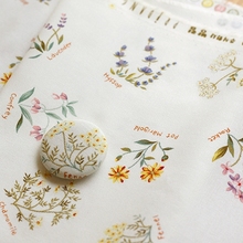 Ткань ручной ткани ванильный сад тонкий холст