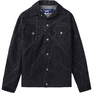 It Junya Watanabe Men's denim jacket new retro men's segmentation line decoration WMJ012mm

