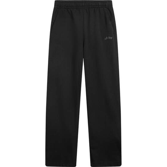 
Li Ning sweatpants women's casual embroidered black pants new spring loose straight terry knitted sports pants for women