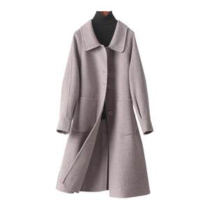 
Double-sided wool coat women's medium-length square collar Korean style loose woolen woolen coat 2026 spring and autumn new woolen coat