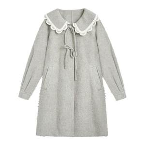 
Zihan mid-length doll collar wool coat for women in women's new winter design sweet and simple casual jacket