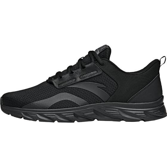 ANTA men's shoes leather plus velvet running shoes black shoes spring shock-absorbing wear-resistant running shoes light commuter sports shoes