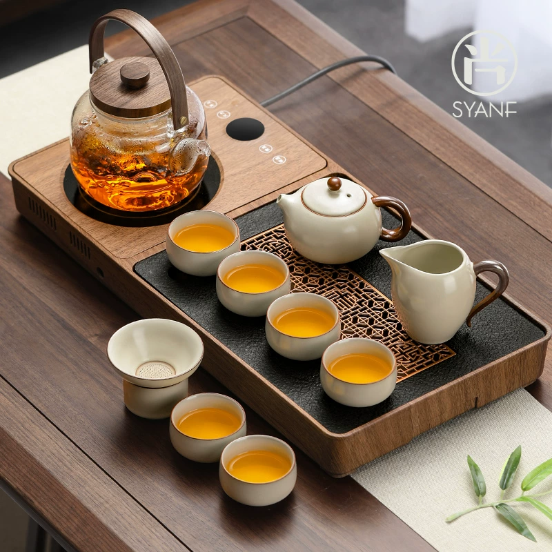 8茶道六君子套装功夫茶具配件用品大全收纳茶杯垫泡茶工具茶桌摆件1万