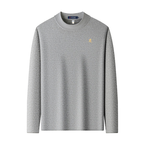 Montagut Cashmere Sweater Men's Autumn and Winter Round Neck Warm Bottoming Knitted High-end Big Brand Warm Solid Color Wool Sweater