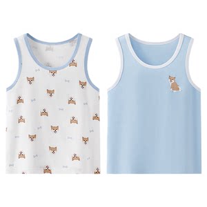 
Songshan Cotton Store Children's Cotton Vest Sweat-absorbent Breathable Seasonal Base Body Soft Sling Autumn and Winter Vest