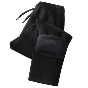 
Luo Meng middle-aged men's sweatpants dad winter wear new pure cotton pants plus velvet thickened winter warm casual trousers