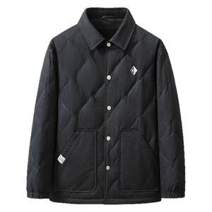 
Yaya Men's Shirt Down Jacket 2024 New Men's and Women's Lapel Lightweight Down Jacket Casual Trendy Jacket