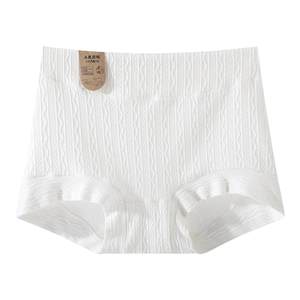 Underwear female high waist, abdomen, buttocks, comfortable, breathable, non -traceless girl safety trousers, quadrilateral trousers white pure cotton new models
