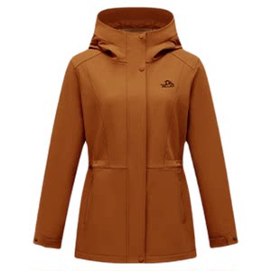 
Pelchhe outdoor soft shell jacket for women's windproof and warm mountaineering jacket sports jacket waist-retracting casual windbreaker