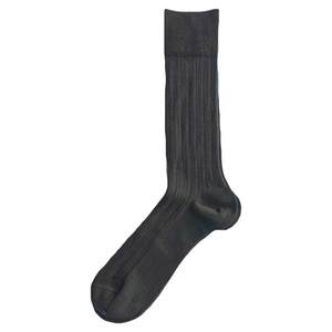 
Qingdao Foreign Trade Men's Tall Gentlemen's Socks Double-Needle Black Brown Vertical Stripes Four Seasons Cotton Antibacterial Deodorant