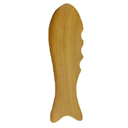Fragrant wood fish-shaped scraping board Wooden multifunctional fish-shaped wave massager Facial scraping board Beauty and health care