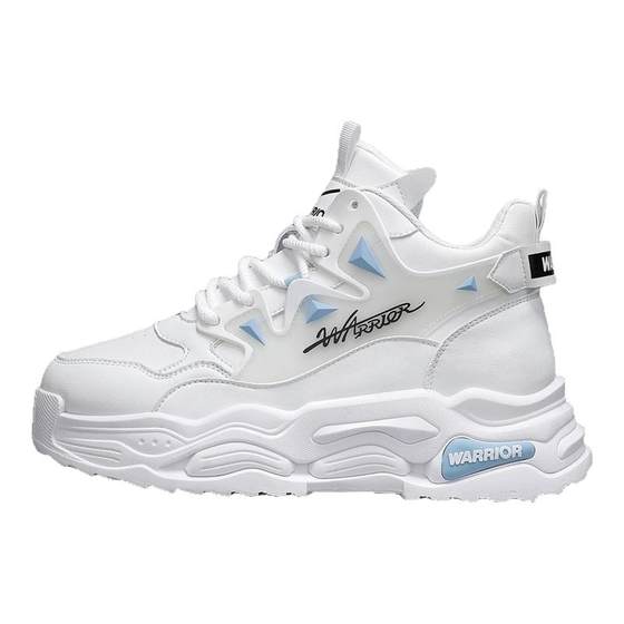 Pull back high-top white shoes 2025 new winter student basketball casual sports shoes plus velvet thickened warm cotton shoes