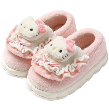 
HelloKitty cotton slippers for women in winter outdoor wear
