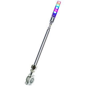 LED rainbow warning flashing stainless steel telescopic modified electric motorcycle bicycle decoration with light flagpole