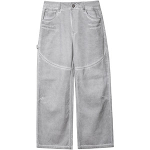 
Muscle dog jeans men's spring new product washing retro loose casual sports straight trousers wide-leg pants