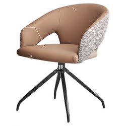 Italian minimalist restaurant swivel dining chair