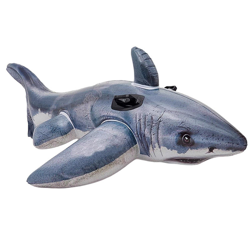 Grauer Hai Schwimmring 70cm - Aufblasbarer Poolring Für Kinder