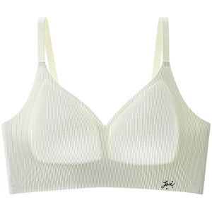 
Lightweight, nude and comfortable underwear for girls, push-up and side breasts, seamless, no wires, vertical stripes bra