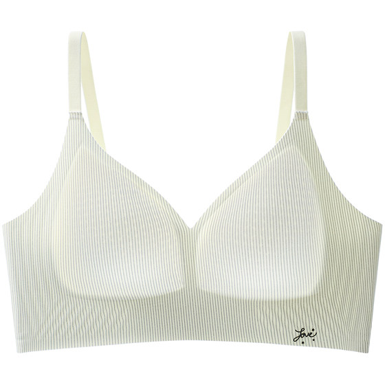 
Lightweight, nude and comfortable underwear for girls, push-up and side breasts, seamless, no wires, vertical stripes bra