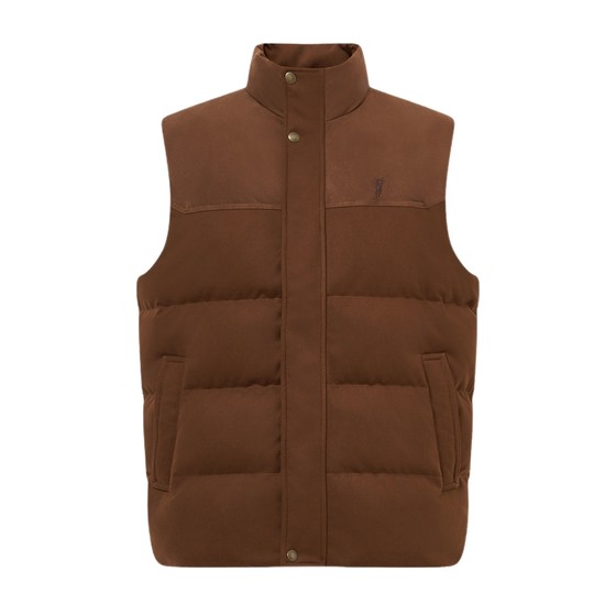 
POLOWALK men's down vest 2025 winter new product 90 duck down simple stand-up collar warm thick vest jacket