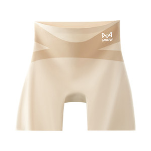 2025 new cat man safety pants for women anti-exposure summer ice silk without marks belly lifting buttocks boxer underwear two-in-one