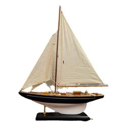 Solid Wood Sailboat Model For Children, Simple Assembly Of Single-pole American And European Style Porch Decorations, Smooth Sailing