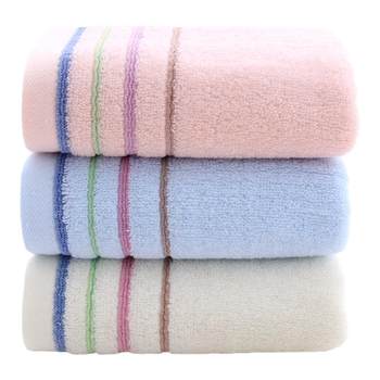 Rainbow strip cotton towel soft and comfortable couple