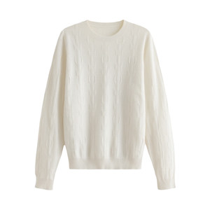 
Chunzhu autumn and winter new 100% sheep wool comfortable and versatile knitted sweater round neck long-sleeved women's wool sweater