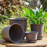 Пластиковый прочный цветочный горшок, увеличенная толщина, простой и элегантный дизайн