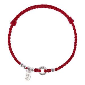 
Red rope bracelet, Year of the Horse, Benming year, red hand rope, children's braided good luck anklet, sterling silver anklet, women's 2026 new style for men